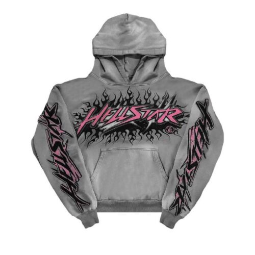 Screenshot HELLSTAR HOODIE - GREY & PINK