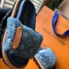 LV DENIM SLIDES