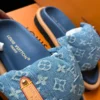 LV DENIM SLIDES