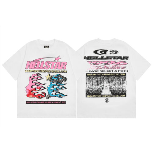 HELLSTAR SHIRT - WHITE & PINK