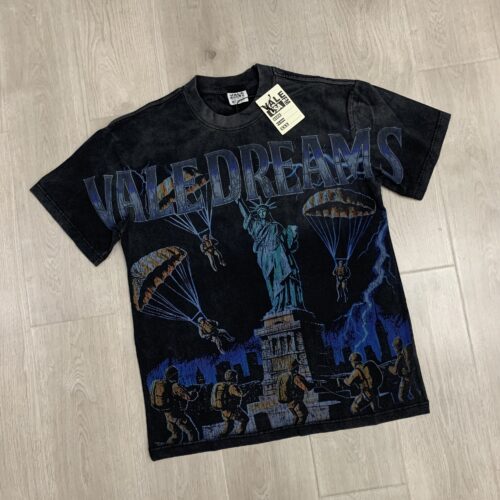 VALE T SHIRT - BLACK & BLUE