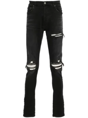AMIRI JEANS BLACK - WHITE PATCH
