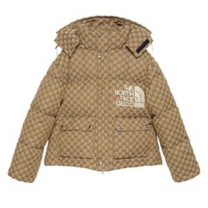 GUCCI X NORTH FACE COAT - BROWN