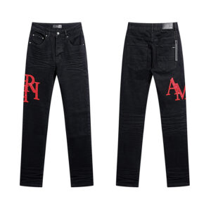 IMG_7644 AMIRI JEANS - BLACK RED LOGO