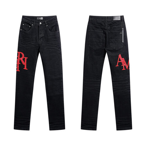 AMIRI JEANS - BLACK RED LOGO
