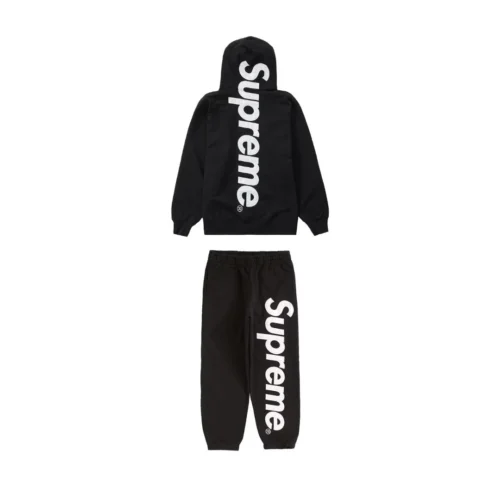 SUPREME SATIN APPLIQUE SET - BLACK