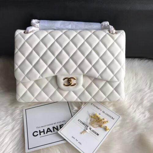 CHANEL JUMBO DOUBLE FLAP - WHITE