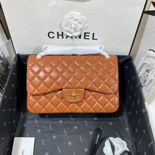 CHANEL JUMBO DOUBLE FLAP - BROWN