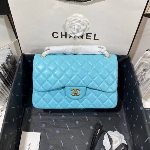 CHANEL JUMBO DOUBLE FLAP - BLUE