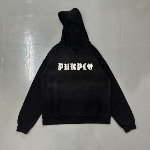PURPLE HOODIE - BLACK