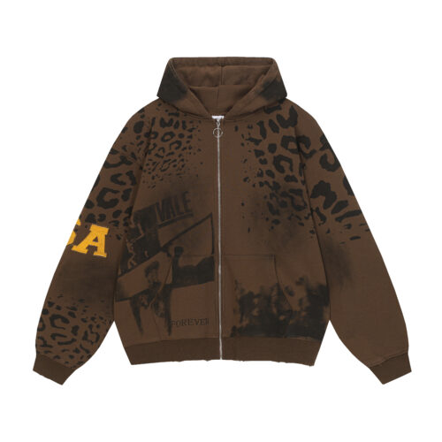 VALE ZIPUP HOODIE - BROWN