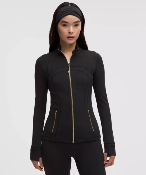 LULULEMON DEFINE JACKET SET - BLACK & GOLD