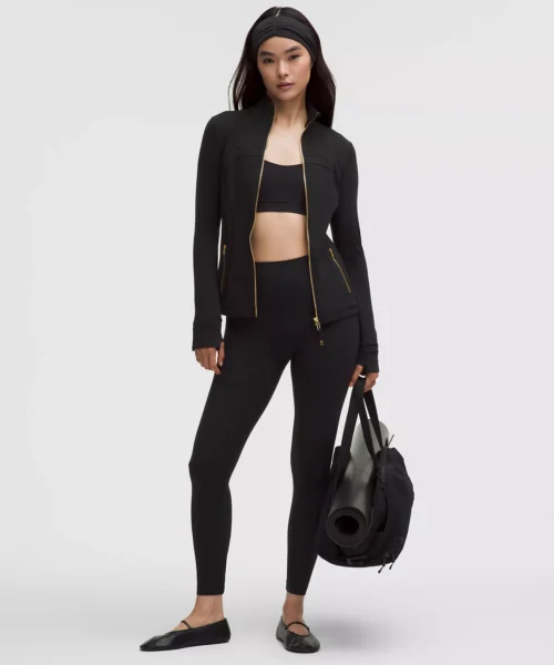 LULULEMON DEFINE JACKET SET - BLACK & GOLD