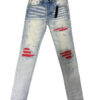 AMI*I JEANS - RED PATCHED