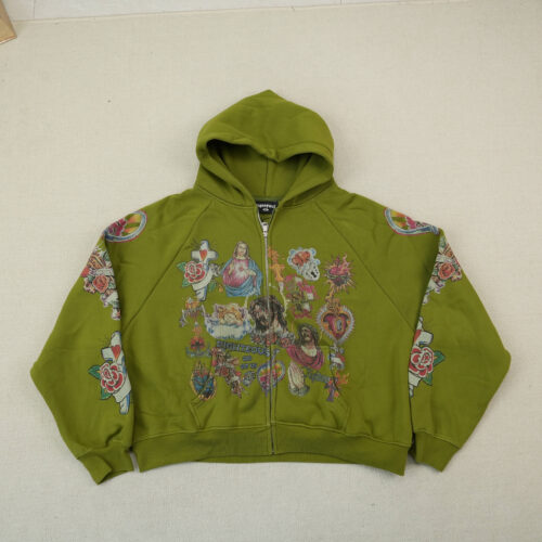 WE ARE RIGHTEOUS ZIPUP HOODIE - GREEN