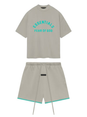 ESSENTIAL SHORT SET - GREY & TEAL