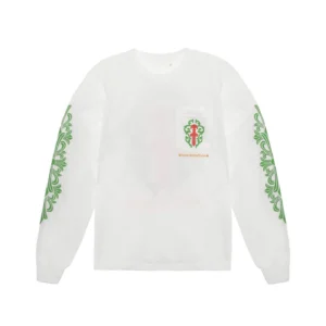 IMG_8073 CHROME HEART LONG SLEEVE - WHITE & GREEN