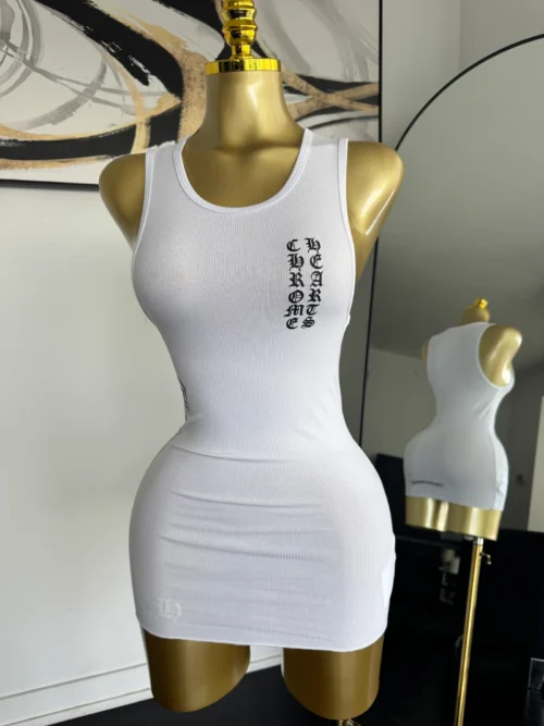 CHROME HEART DRESS - WHITE