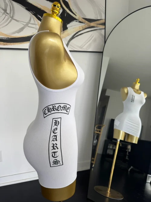 CHROME HEART DRESS - WHITE