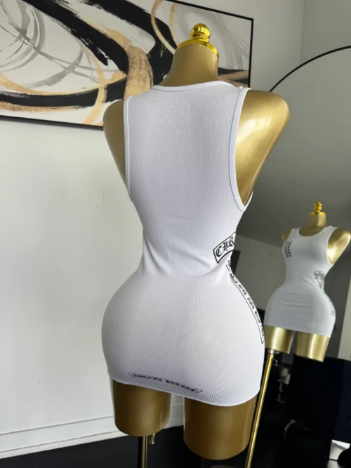 CHROME HEART DRESS - WHITE