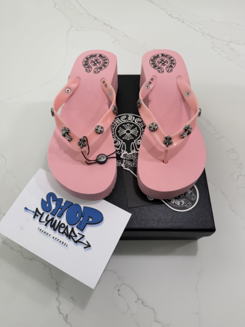 CHROME HEARTS SLIDES - PINK