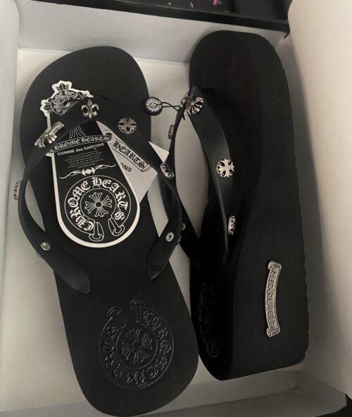 CHROME HEART SLIDES - BLACK