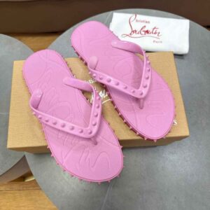 CHRISTIAN LOUBOUTIN SPIKE FLIP FLOPS