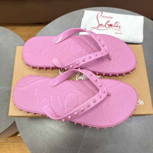 CHRISTIAN LOUBOUTIN SPIKE FLIP FLOPS