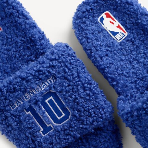 BB - NBA FURRY SLIDES BLUE